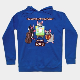 Can't Spell Inspiration Without Rat (Full Color Version) Hoodie